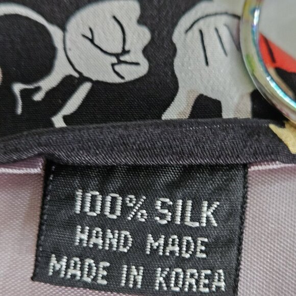 Disney Themed Silk Tie Lot of 2 Pooh Mickey Donald AOP W3.5 L57.5 - 58.5 Boho - Picture 9 of 16